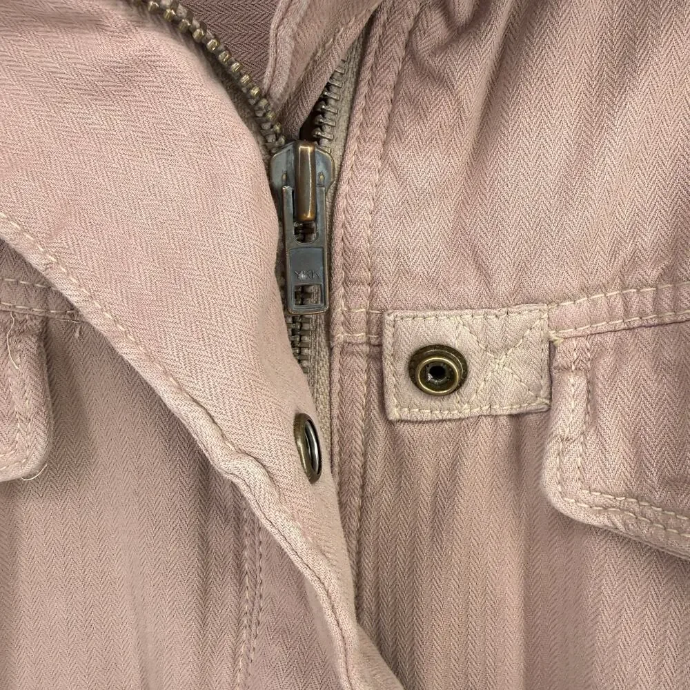 We The Free People Washed Pink Arya Utility Anorak Jacket Womens Sz S
